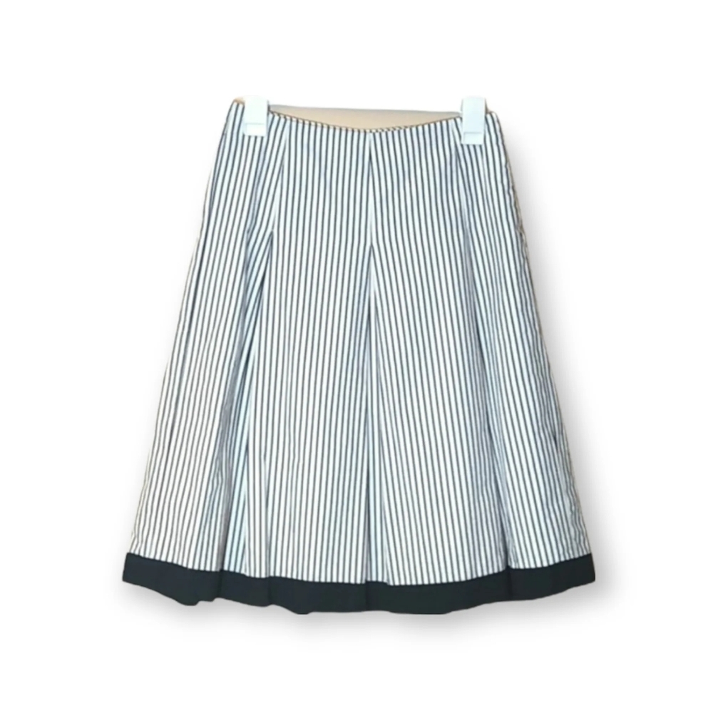 Talbot's Black and White Striped Skirt